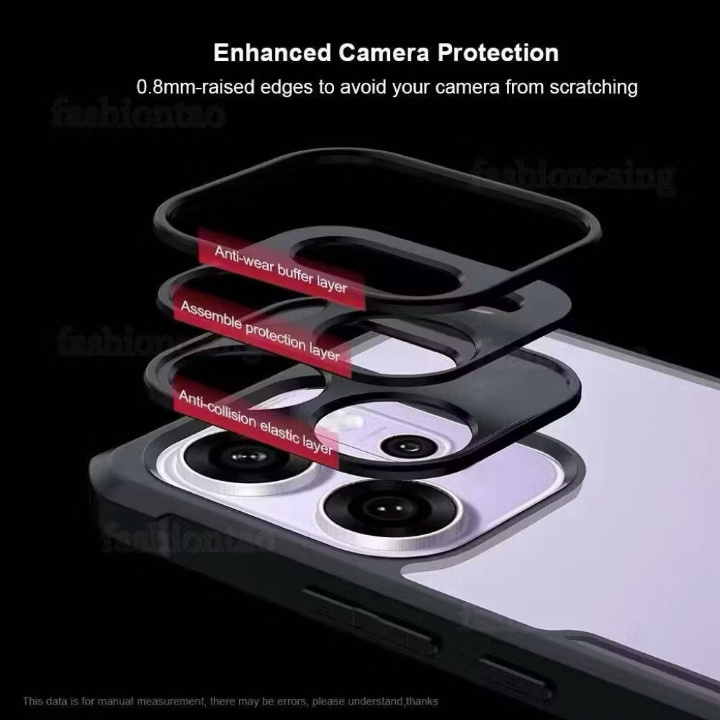 HHL เคสขอบดำหลังใส สำหรับ Oppo Reno15F Reno15Pro Max กันกระแทก เคสใส - รูปที่ 4