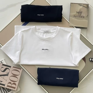 SISSY : เสื้อยืดคอกลมแขนสั้น (S–L) ทรงเบสิคปักโลโก้มินิมอล ใส่สบาย ใส่ได้ทุกวัน