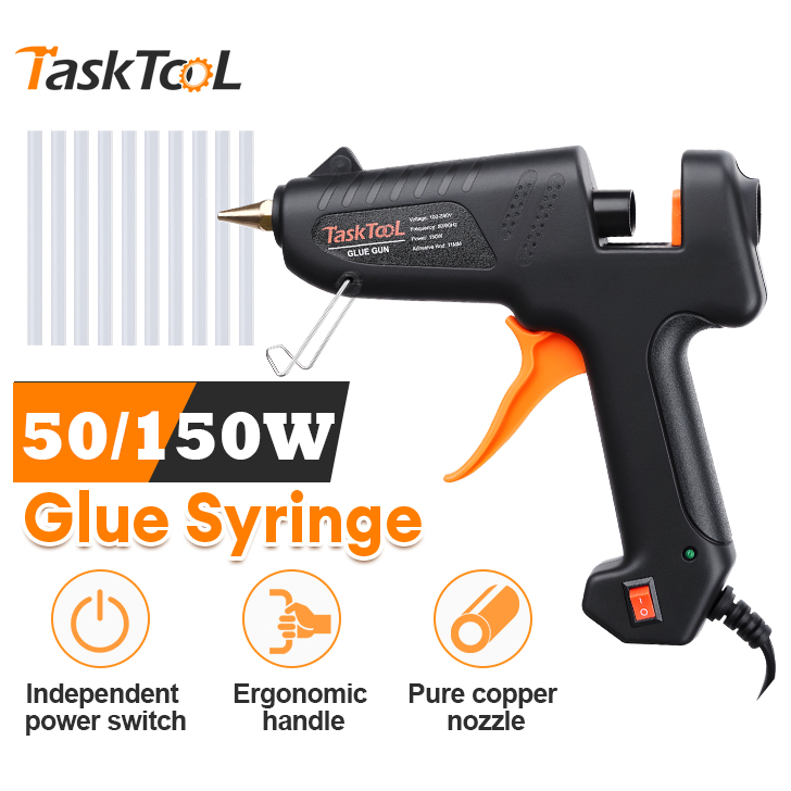 TASKTOOL ปืนยิงกาวไฟฟ้า กาวแท่ง ปืนยิงกาวร้อน 50W / 150W กาวร้อนอย่างดี สวิตซ์ปิดเปิด ร้อนเร็ว Glue Gun