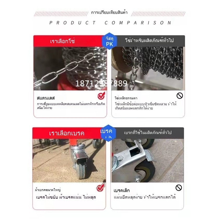 รั้วสแตนเลสแบบยืดหดได้ โกดัง/โรงงาน/ซูเปอร์มาร์เก็ต/ถนน เหมาะสำหรับใช้งานได้หลากหลายสถานที่ รั้วเคลื่อนที่ - รูปที่ 3