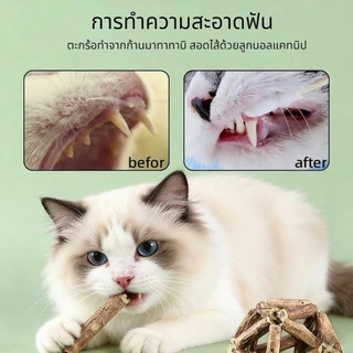 Boqi Factory แคทนิปบอล กระดิ่งไม้มาทาทาบิ กัญชาแมว ลูกบอลแมว ของเล่นแมว กล่องไม้มาทาทาบิ ลูกอบลของเล่น ZY99