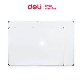 [ของขวัญฟรี] Deli กระดานไวท์บอร์ด กระดานแขวนผนัง ติดแม่เหล็กได้ ชั้นวางปากกาพับได้ WhiteBoard