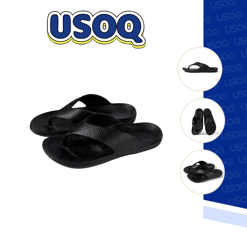 USOQ รองเท้าแตะฤดูร้อน PVC พื้นหนากันลื่นรองเท้าแตะกีฬาด้านนอกรองเท้าแตะป้องกันการลื่นไถล แต่เพียงผู้เดียวนุ่มและยืดหยุ่