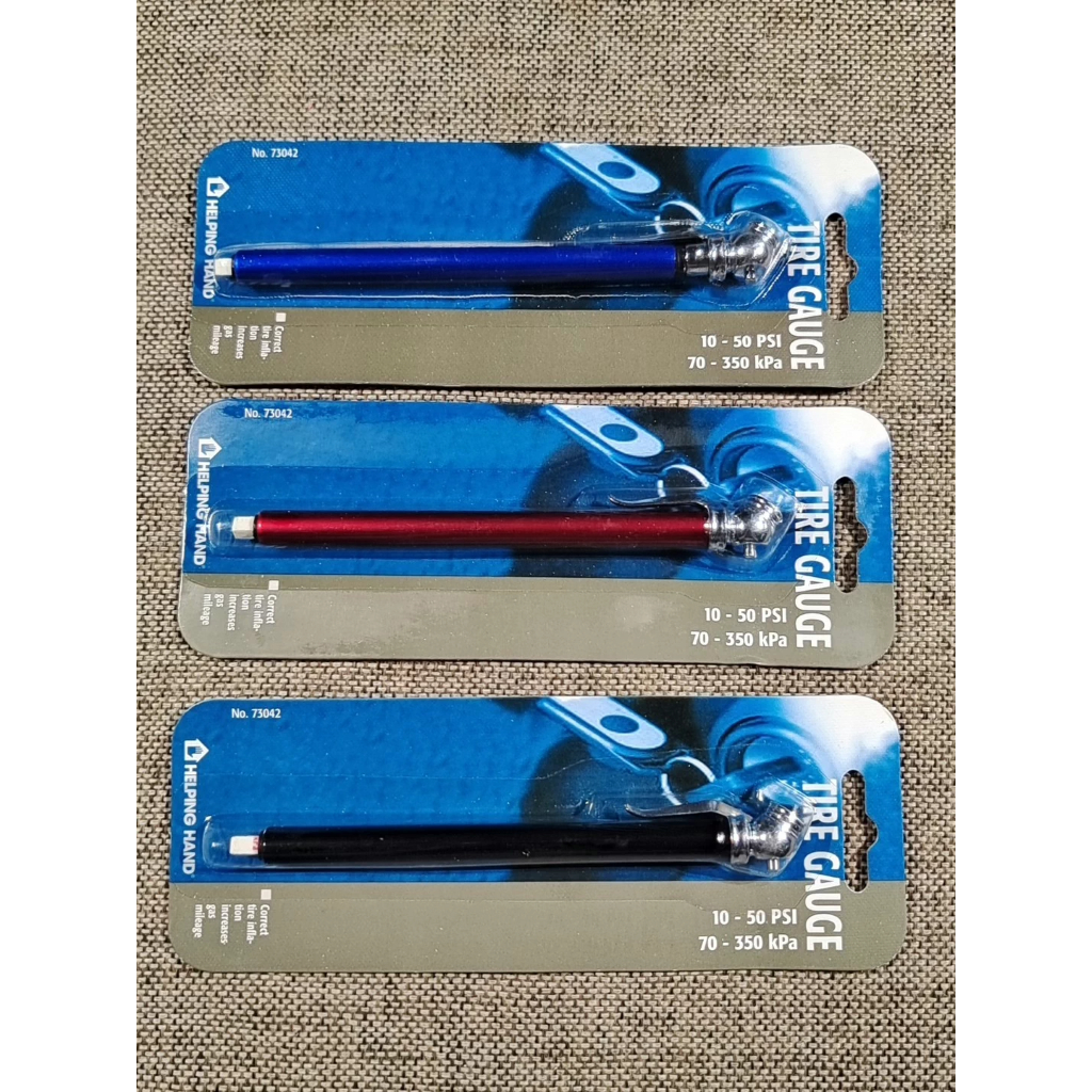🇺🇸 [USA Brand] เกจวัดลมยาง Helping Hand แบบปากกา (Pencil Tire Gauge) รุ่น 73042 ช่วง 10-50 PSI ความแม่นยำสูง พกพาสะดวก