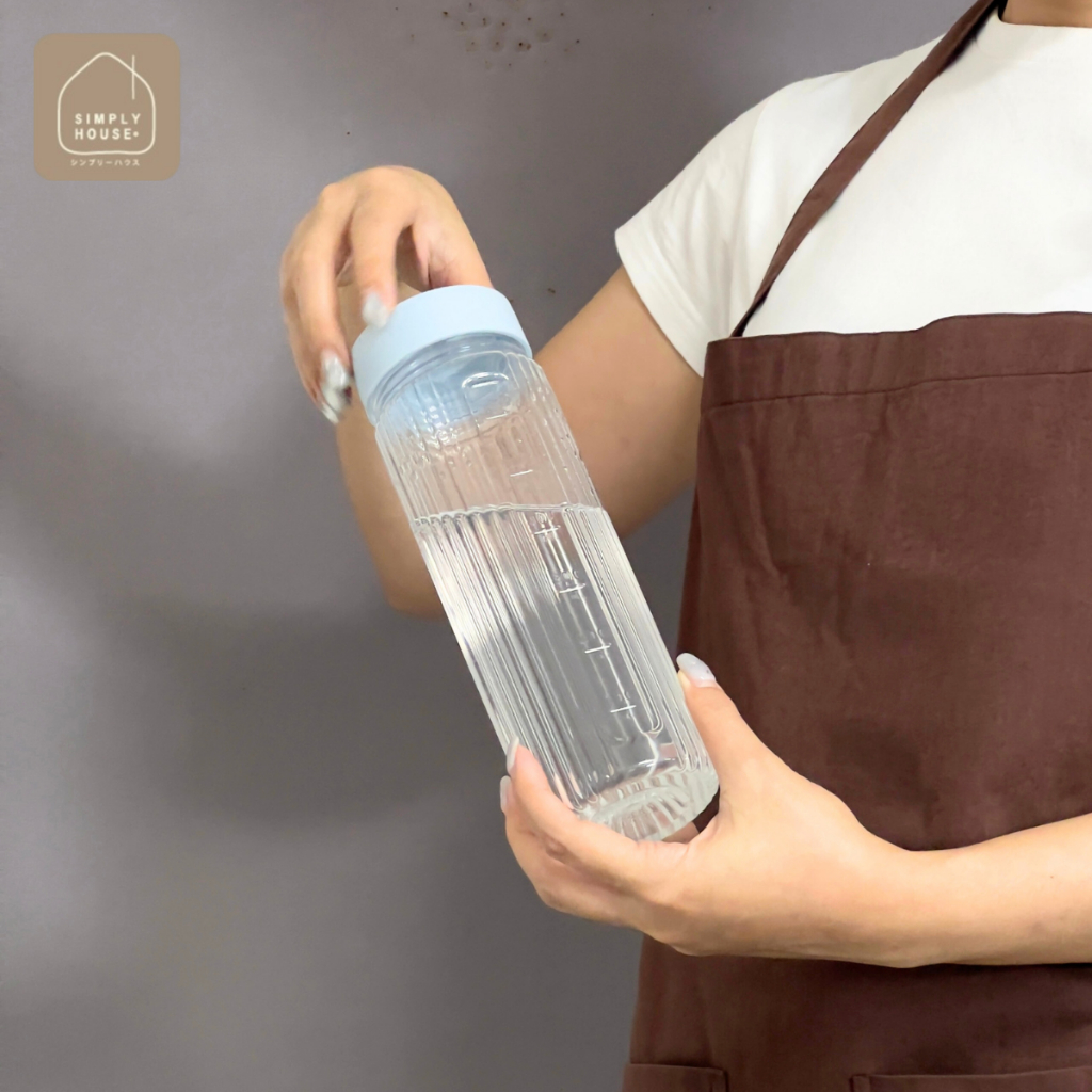 simplyhouse (3ชิ้น) ขวดน้ำพลาสติกทรงกระบอก ความจุ 700 ml. พลาสติก Food grade วางนอนได้ PNP3621