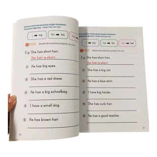 แบบฝึกหัด Grammar Pre primary school study workbook common English grammar แบบฝึกหักวิชาภาษาอังกฤษ แกรมม่า reading
