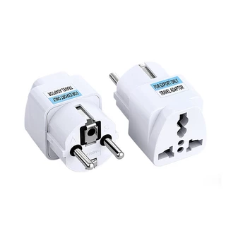 ปลั๊ก Plug ปลั๊กแปลงขา ใช้กับเกาหลี อินโดนีเซีย เยอรมัน ฝรั่งเศส นอร์เวย์ 1ตัว