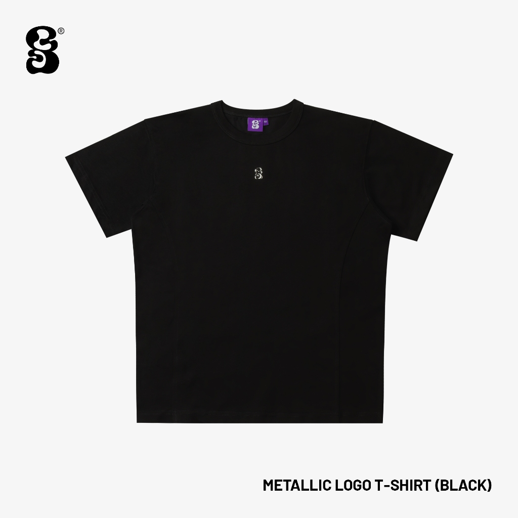 AKFS - METALLIC LOGO SLIM T-SHIRT (BLACK)