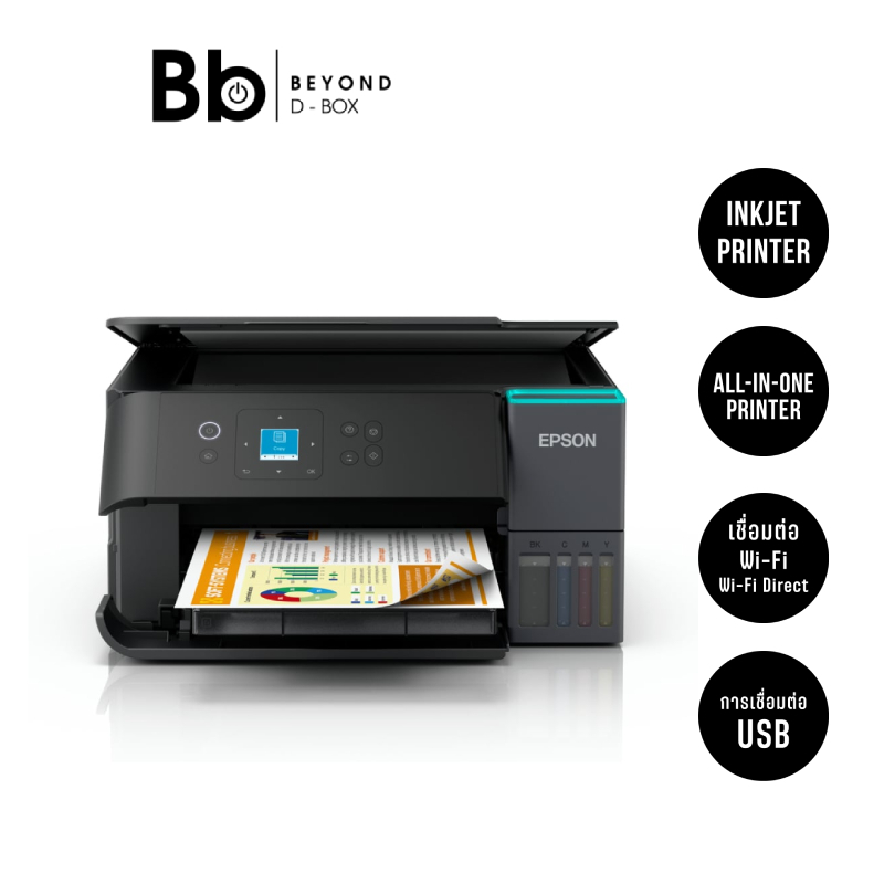 เครื่องปริ้น Epson Ink Tank Printer Wi-Fi L4360 by BB Beyond D-Box