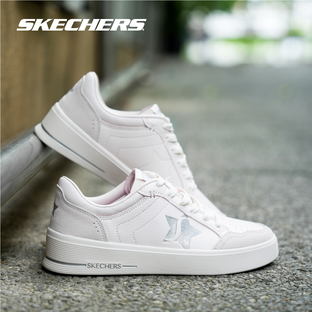 Skechers สเก็ตเชอร์ส รองเท้าผู้หญิง Women Court Classics Hiland Illuminated Neutrals Shoes - 185176-LTPK