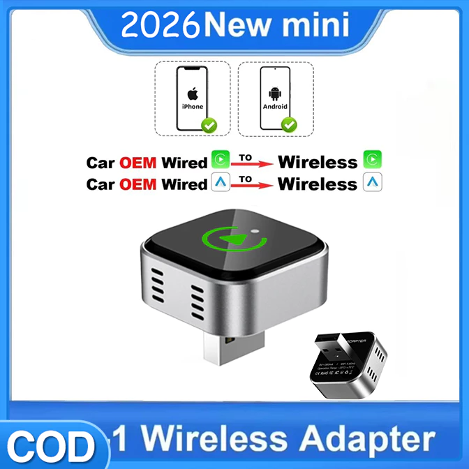 USB Dongle Wireless CarPlay Android Auto อะแดปเตอร์สมาร์ทมินิกล่อง carplay ไร้สาย WiFi