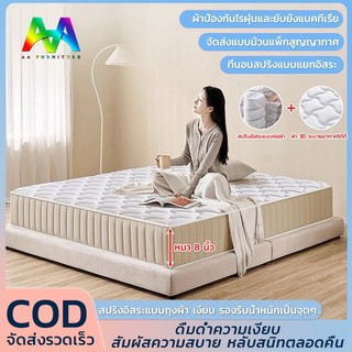 🛌ที่นอนสปริงแบบแยกอิสระ หนา8นิ้ว 5ฟุต/6ฟุต แก้ปวดหลัง แน่นนอนสบาย จัดส่งแบบสูญญากาศในกล่อง✈️