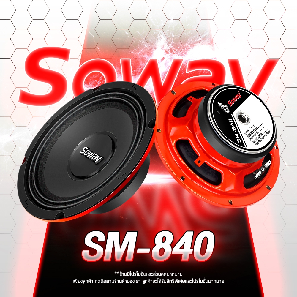ดอกลำโพง 8 นิ้ว 400วัตต์ 4OHM SM-840 speaker 8inch 400watts 4OHM