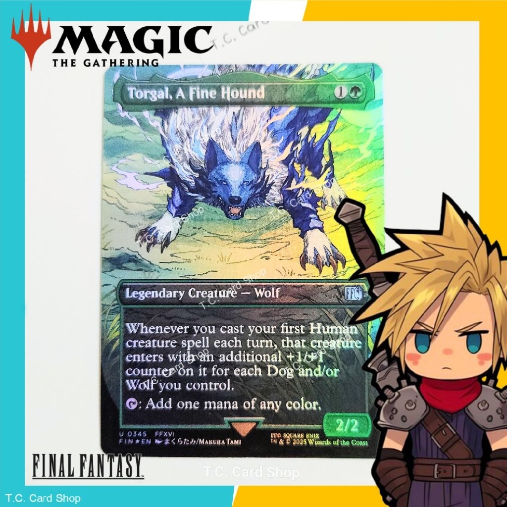 Torgal, A Fine Hound (Borderless) (Borderless Foil) - U0245 FFXVI - Final Fantasy - Magic the Gather