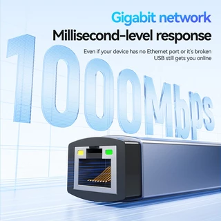 Seamwi Gigabit Network Adapter With USB 3.0 HUB 3 Ports Type C 1000Mbps Network Adapter แล็ปท็อป