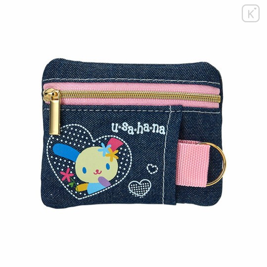 ซองซิบเล็ก denim us Japan Sanrio Pass Case Card Holder Pouch - Usahana : Loves Summer Denim Size 10×