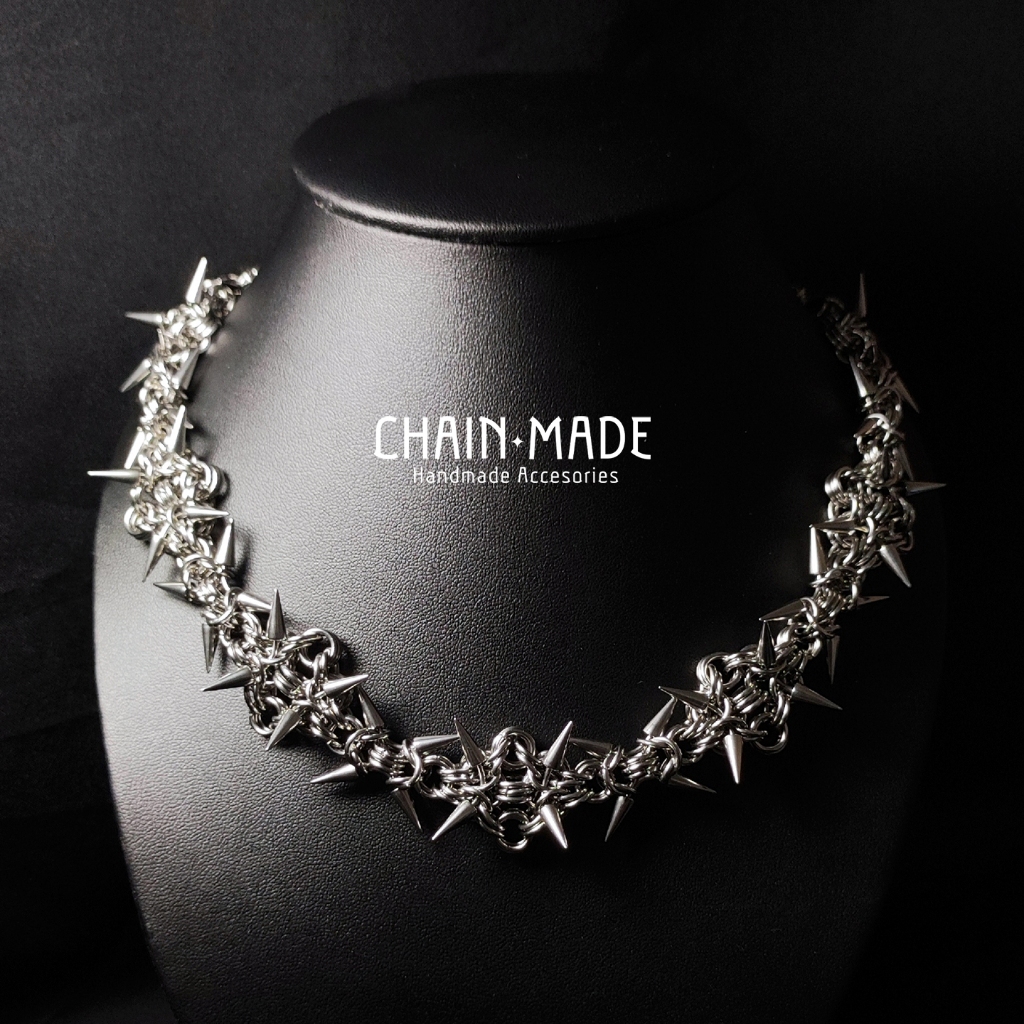 CHAIN.MADE | สร้อยคอสแตนเลส แต่งหนาม | Chainmail Necklace - Chaos I