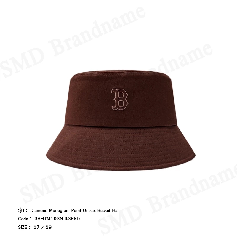 MLB หมวกบักเก็ต รุ่น Diamond Monogram Point Unisex Bucket Hat Code: 3AHTM103N 43BRD