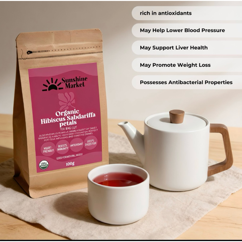 Hibiscus Tea 100g  | ชาดอกชบา | Sunshine Market