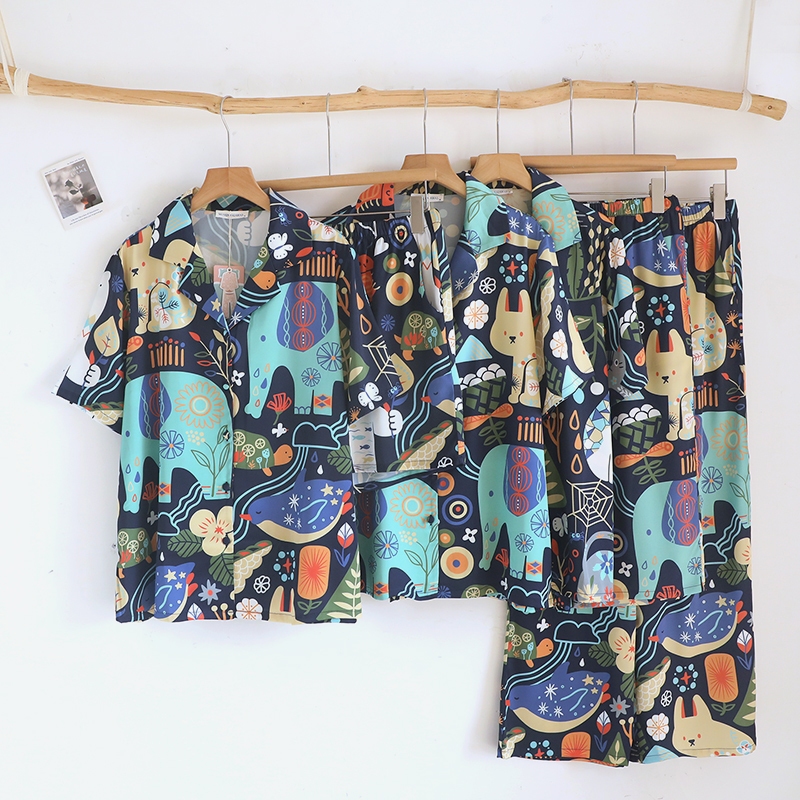 ชุดนอน Muslin Pajamas Silk Satin รุ่น Little Stories (N5188 T5188 L5188)  | ชุดนอนชุดเที่ยว