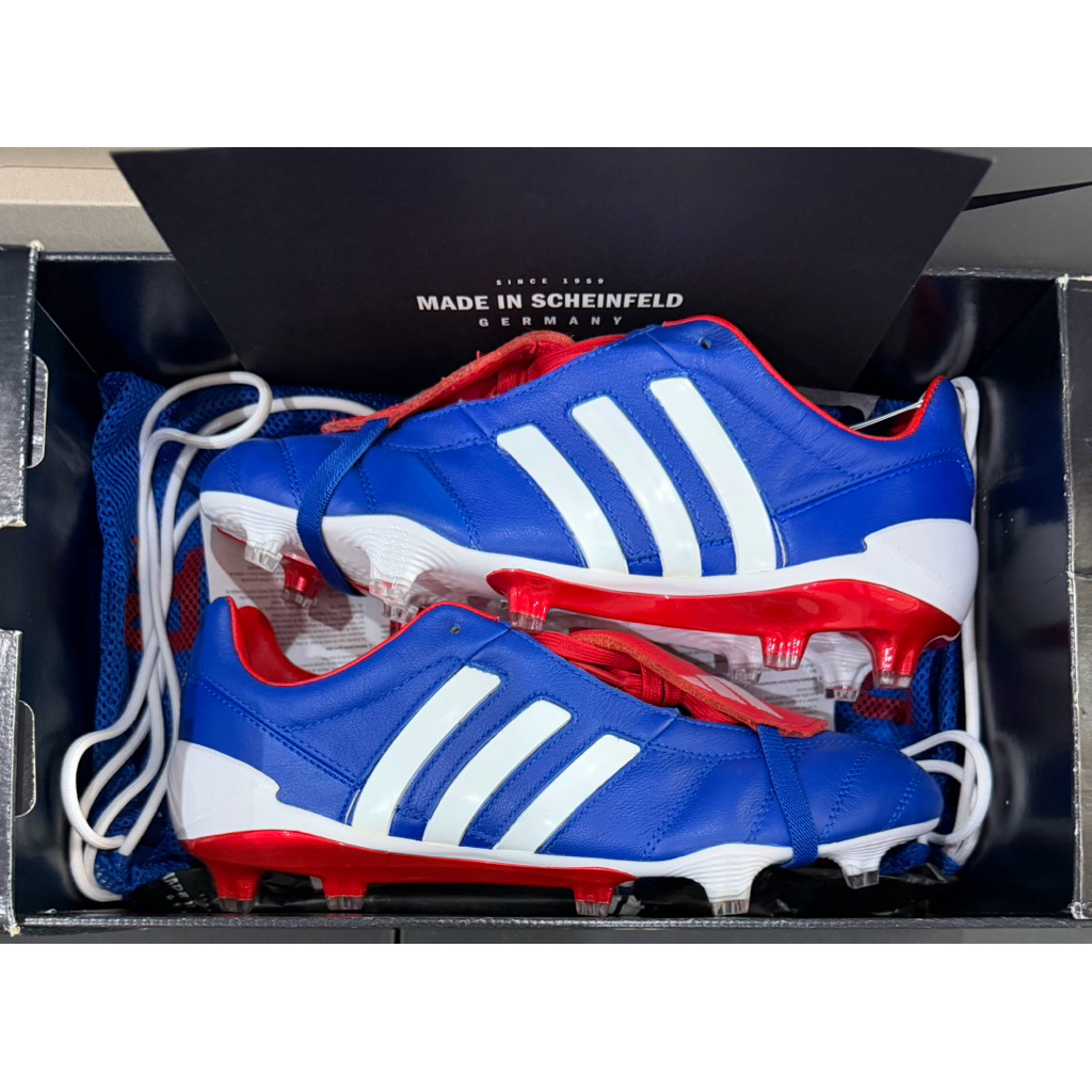 💙🤍PREDATOR  MANIA ELITE FG made in germany 🇩🇪  Size40/250cm  ✅ สินค้าของแท้ 💯%