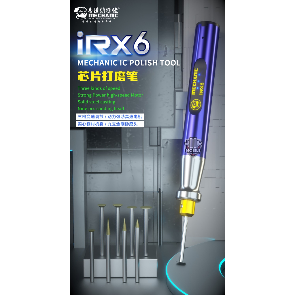 Mechanic IR X6 ปากกาเจียรไฟฟ้าไร้สาย ขนาดเล็ก สําหรับโทรศัพท์มือถือ และ ชุดเจียตูดน็อตไอโฟน แกน2.35