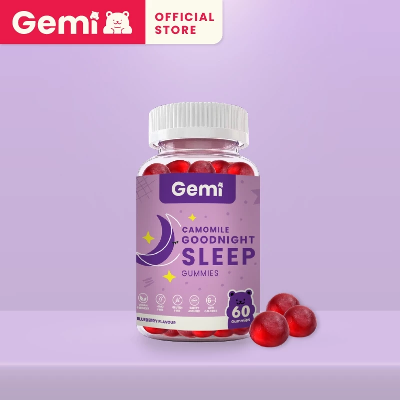 Gemi Camomile Goodnight Sleep Gummy เจมมี่ คาโมมายด์ กู้ดไนท์สลีพ / GemiGummi