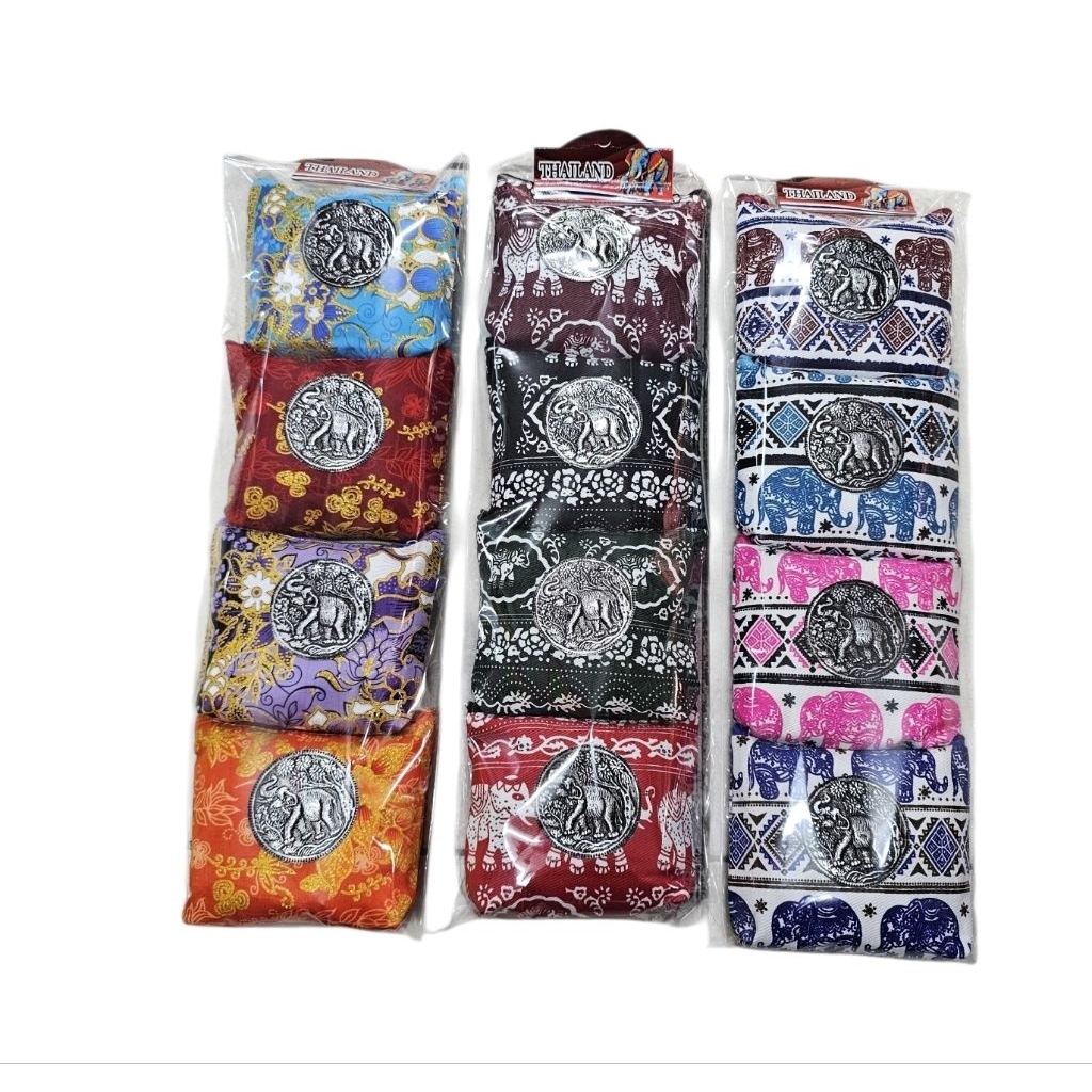 VZกระเป๋าใส่เศษเหรียญลายไทย แพ็ค 4 ใบ  ✨ของฝากน่ารัก พกพาง่าย ลายช้างและลวดลายไทยสุดคลาสสิก ราคา ถูกที่สุด ดีลบีเคเค แกลเลอรีภาพที่ 2
