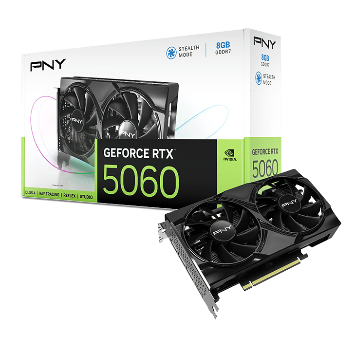 PNY GeForce RTX 5060 Dual Fan GPU 8GB GDDR7