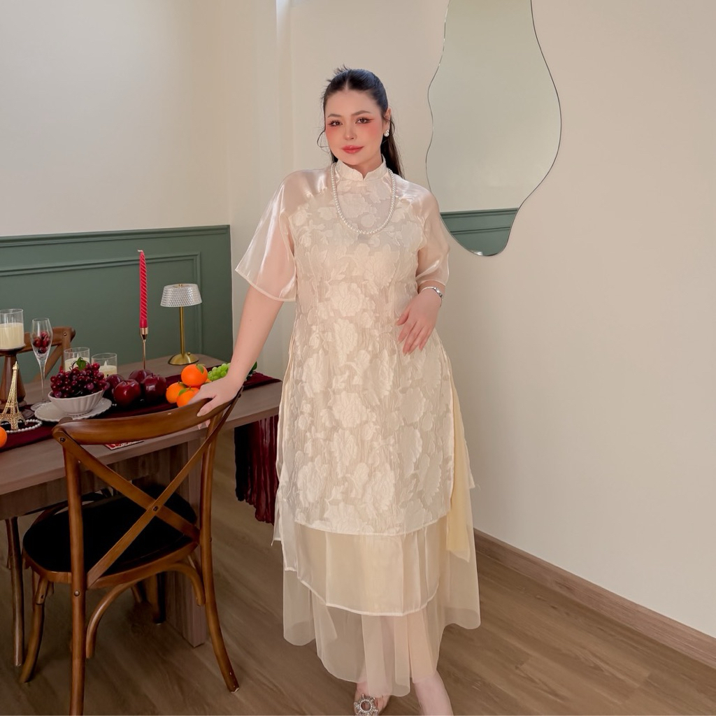 Lady M | Fu Grace set มีให้เลือก M-3XL เอาใจสาวๆ ต้อนรับเทศกาลตรุษจีน สวย เรียบหรู สุภาพ ใส่ออกงาน ทำงาน รับอั่งเปา ราคา ถูกที่สุด ดีลบีเคเค แกลเลอรีภาพที่ 8