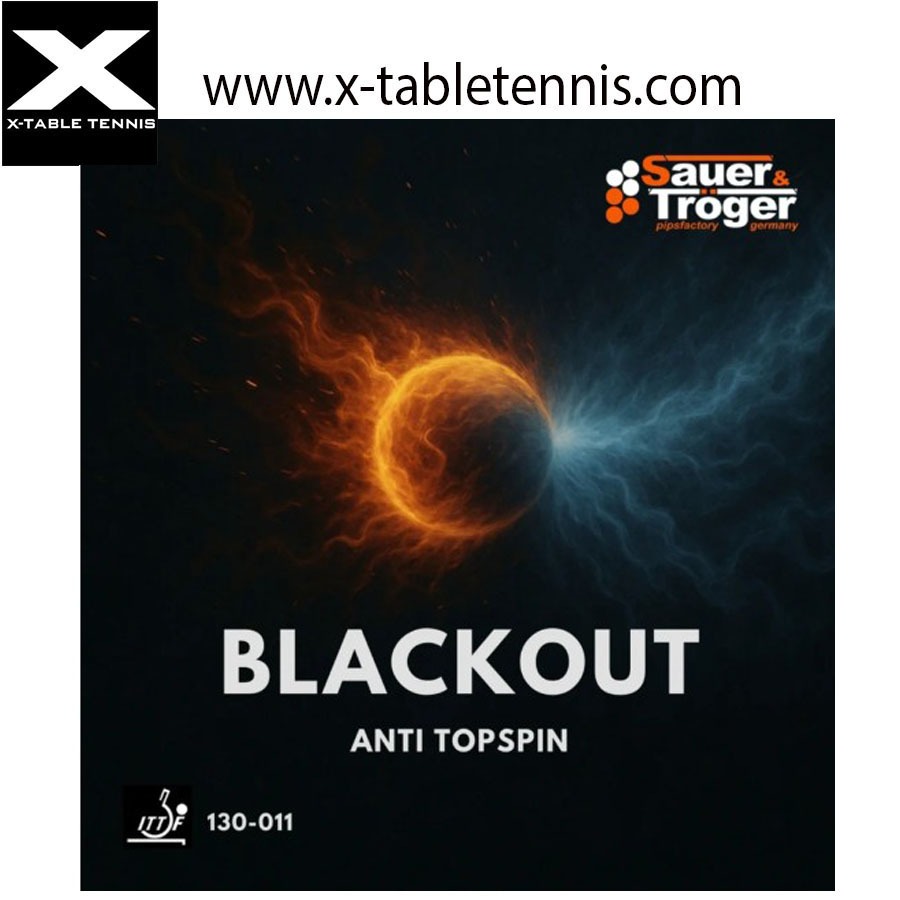 ยางปิงปองแอนตี้ Sauer & Troger รุ่น Blackout , Black Out