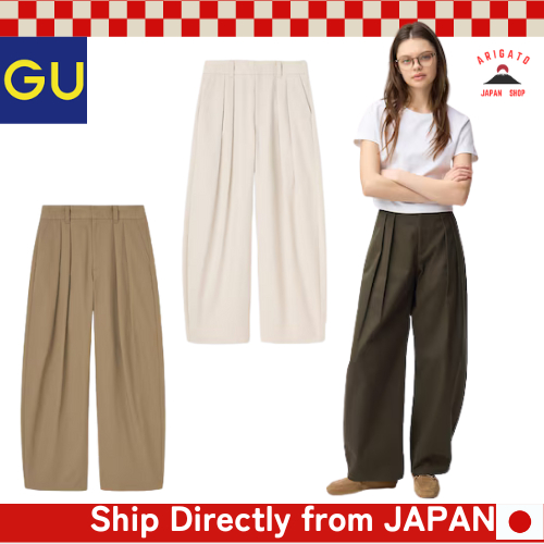 GU Chino Tuck Barrel Pants Q[ส่งตรงจากประเทศญี่ปุ่น ของแท้ 100%]
