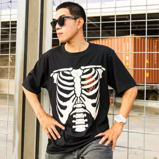 [𝐅𝐄𝐀𝐑𝐋𝐄𝐙 ร้านจริง] - เสื้อโครงกระดูก (Bone) เสื้อยืดคอกลม ผ้าCotton 100%