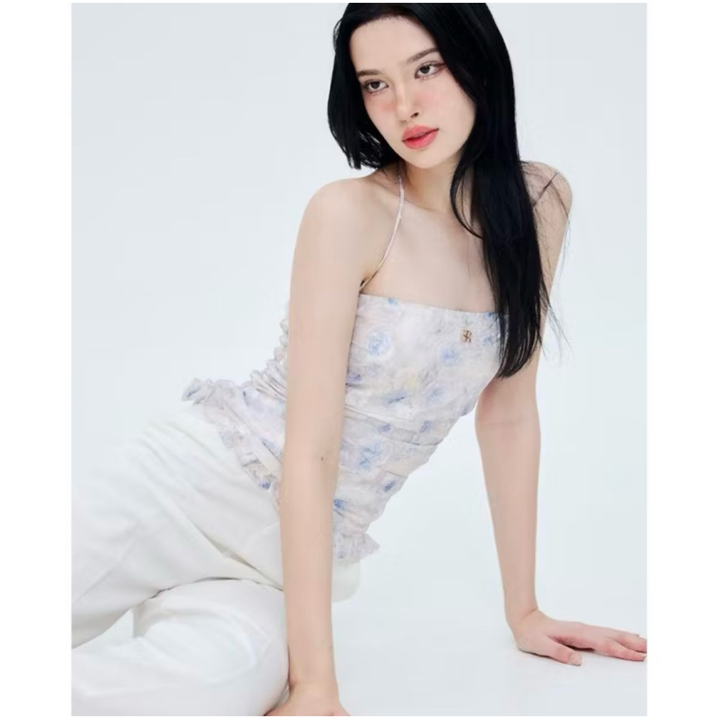 เกาะอกผูกคอสีฟ้าแบรนด์sister.rrr💙ใช้โค้ดลดได้ค่ะ