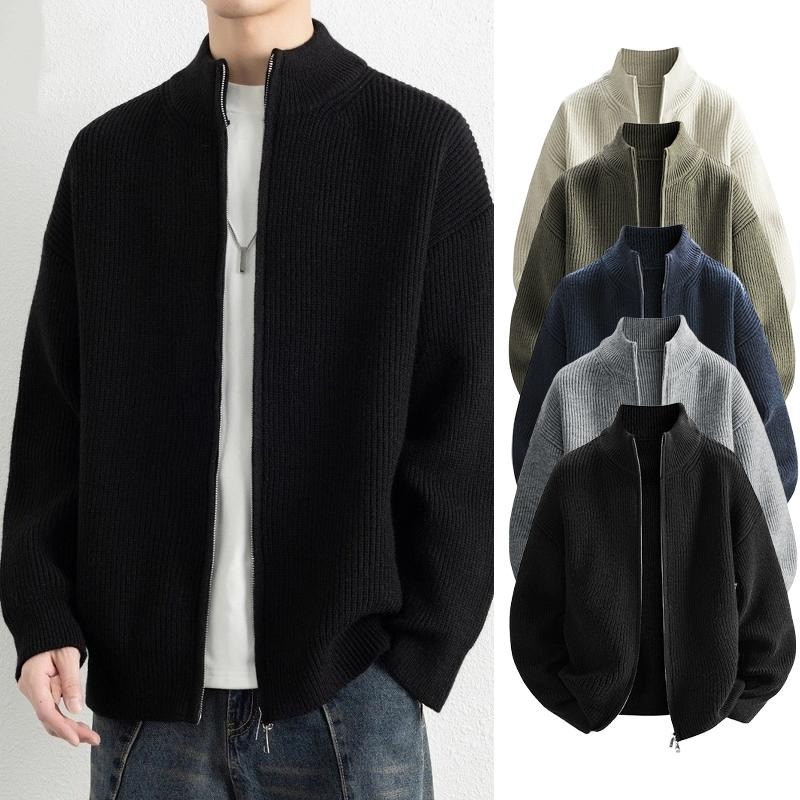 【จัดส่งจากประเทศไทย】เสื้อไหมพรมคอตั้งสไตล์เกาหลี unisex ใส่ได้ทั้งทำงานและลำลอง มีซิปปิดด้านหน้า