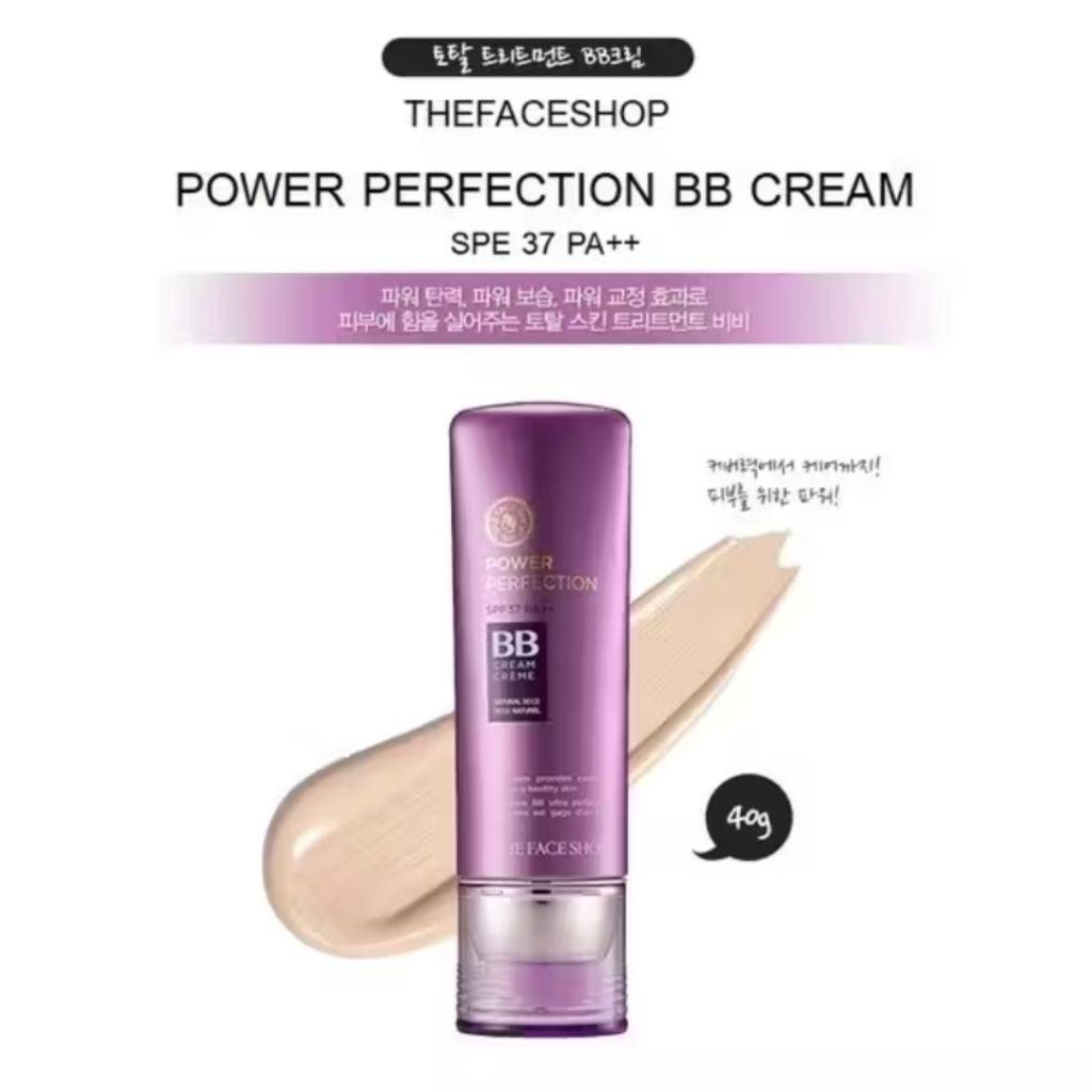 Exp.2027​/1 The face shop POWER PERFECTION BB CREAM SPF37 PA++  40g.