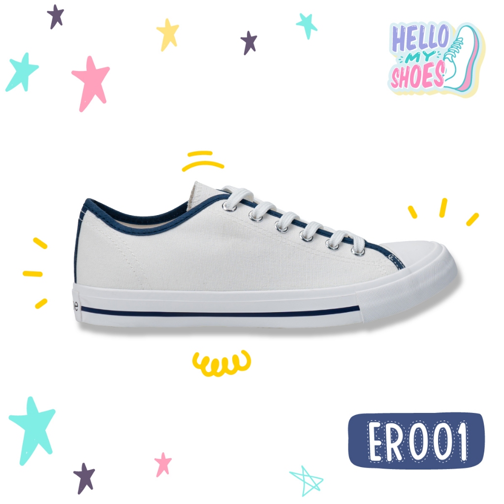 GOLDCITY รุ่น ER001 รองเท้าผ้าใบ แฟชั่น แบบผูกเชือก UNISEX ใส่สบาย น้ำหนักเบา กันลื่น (36-45)