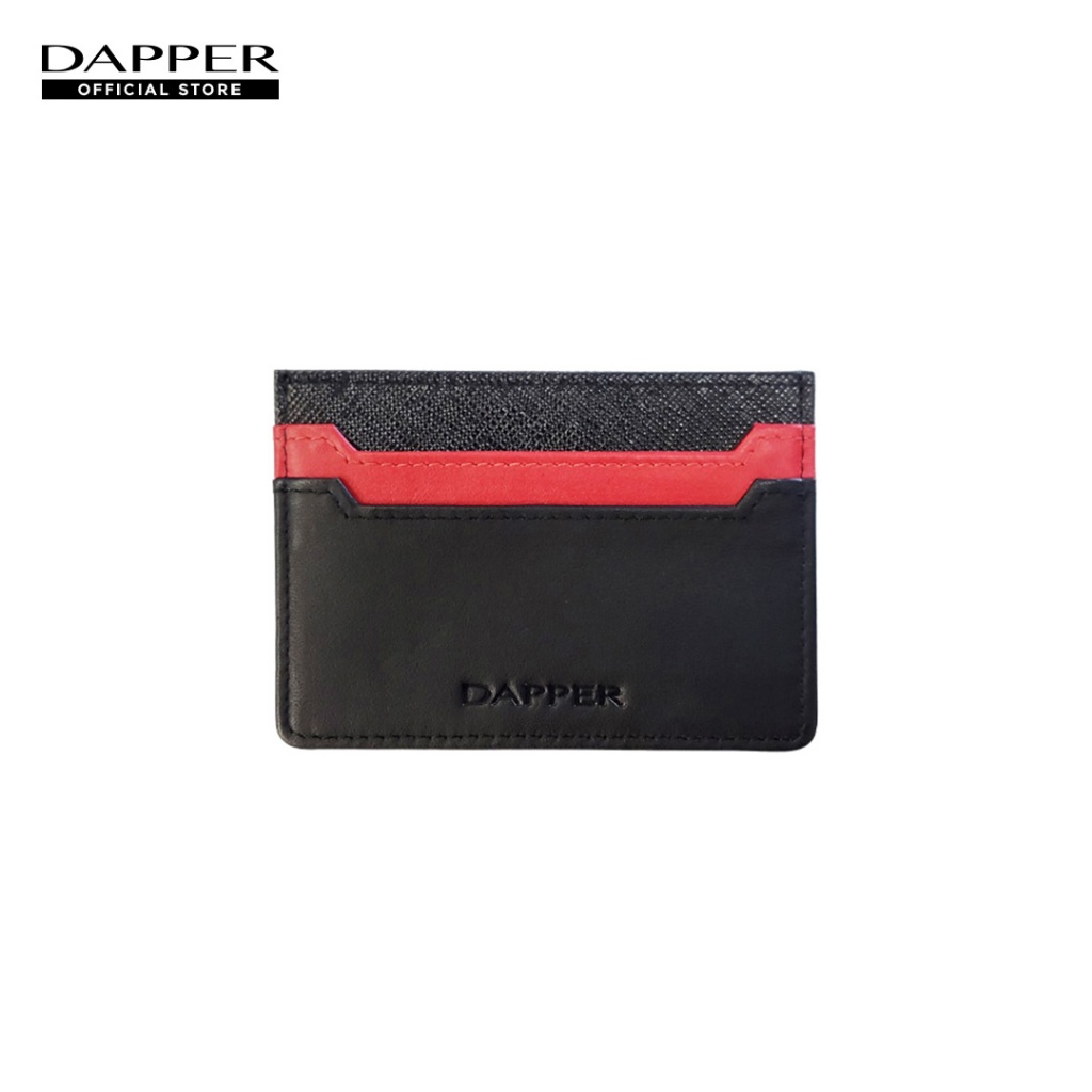 DAPPER กระเป๋าสตางค์ ใส่บัตร Colourblock Card Holder สีดำ/แดง (BWM/BK/1151SF)