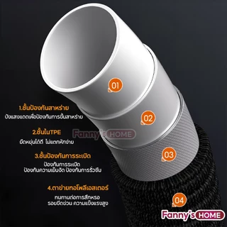 สายยางยืดหด สายยางฉีดน้ำ ยึดหดโดยอัตโนมัติ ทนต่อแรงดันสูง ยืดได้ถึง3เท่า ทนแดดฝน เก็บง่าย ประหยัดพื้นที่ 2.5/5/7.5/10M
