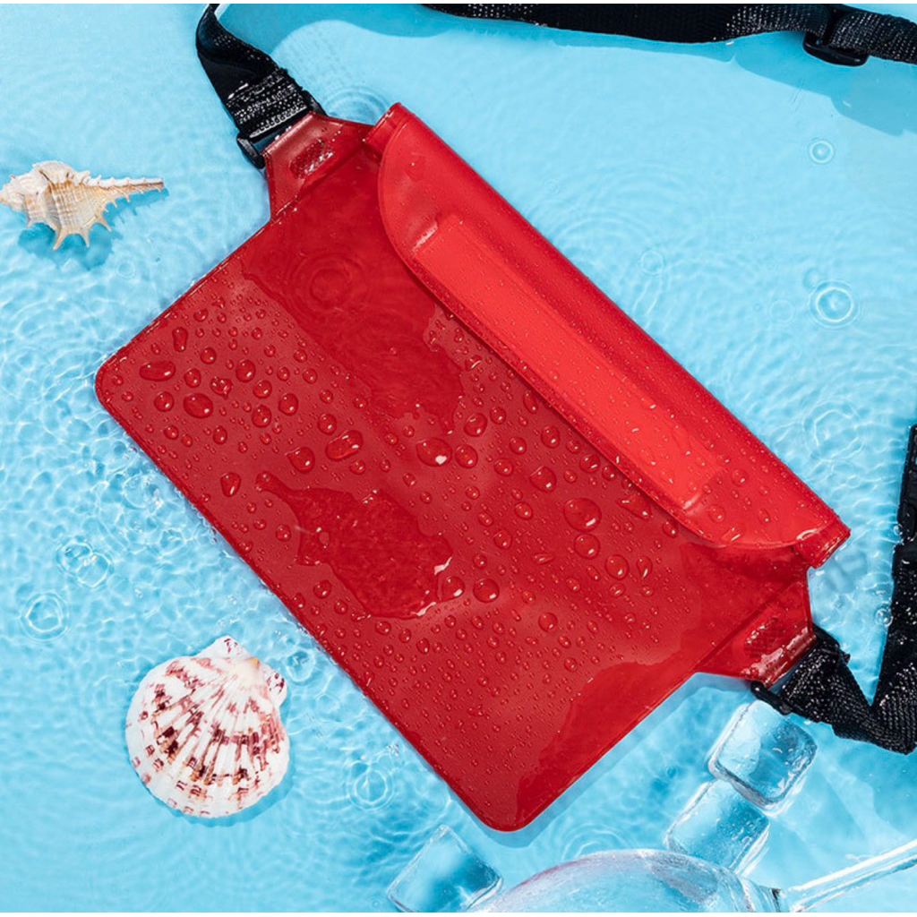 กระเป๋าสงกรานต์ คาดอก คาดเอว กันน้ำ ซองล็อค 3 ชั้น + เทปปิด 1 ชั้น ซองกันน้ำเล่นสงกรานต์ มีให้เลือกหลายสี #กระเป๋ากันน้ำ