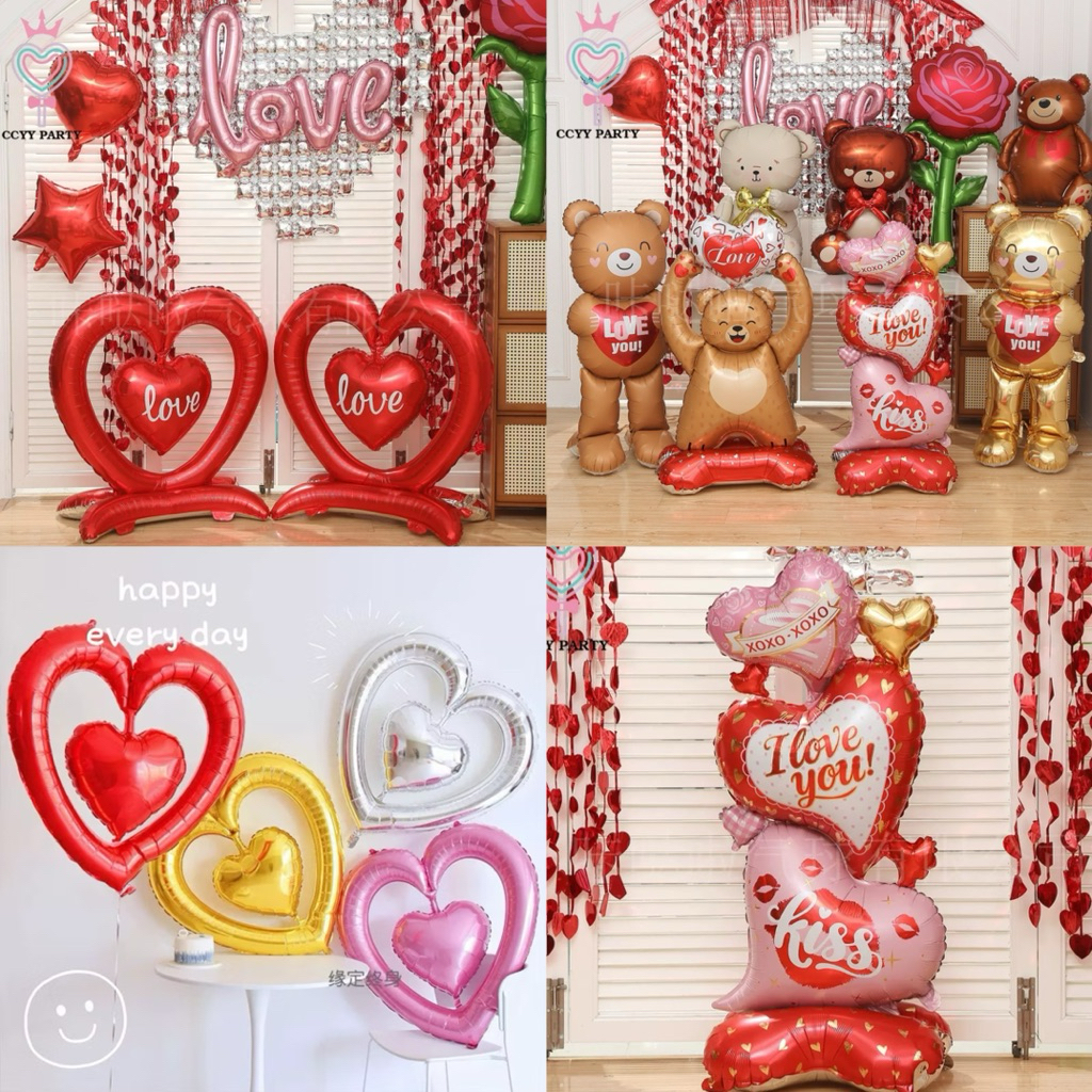 ลูกโป่งวาเลนไทน์ ลูกโป่งบอกรัก ไซส์จัมโบ้ love หัวใจ สินค้าพร้อมส่ง – โปรปัง
