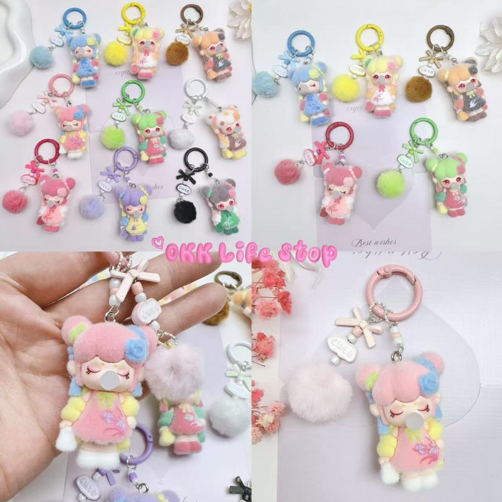 OKK Life Stop(A093)*พร้อมส่งในไทย*พวงกุญแจคิมมอนแก้มป่องสีสันสวยงามน่ารักเป็นของฝากหรืองของตกแต่ง socut สุดๆ
