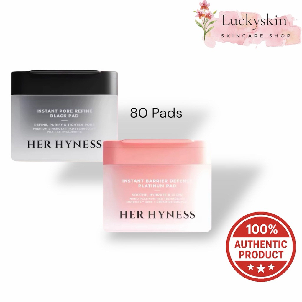Her hyness toner pads 80 pads, 2 formulas of toner pads, size 80 sheets, black pad and white pad.