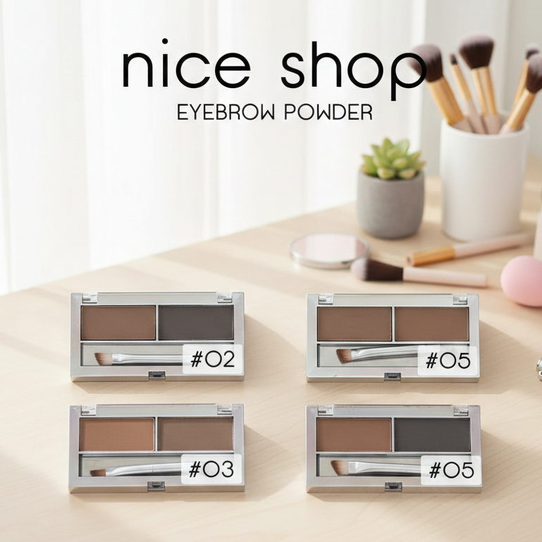 Eyebrow Powder Nice Shop Double Shape Color  เขียนคิ้ว สอง เฉดสี