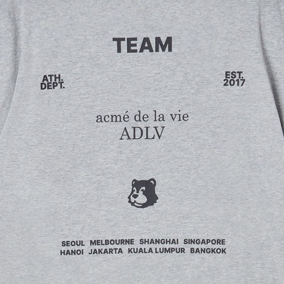 أكمي دي لا في تيشيرت أوفر سايز Team ـ رمادي — صورة 6