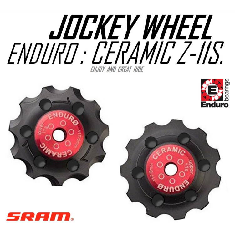 ลูกกลิ้งตีนผี ENDURO CERAMIC ZERO JOCKEY WHEEL FOR SRAM 11 SPEED