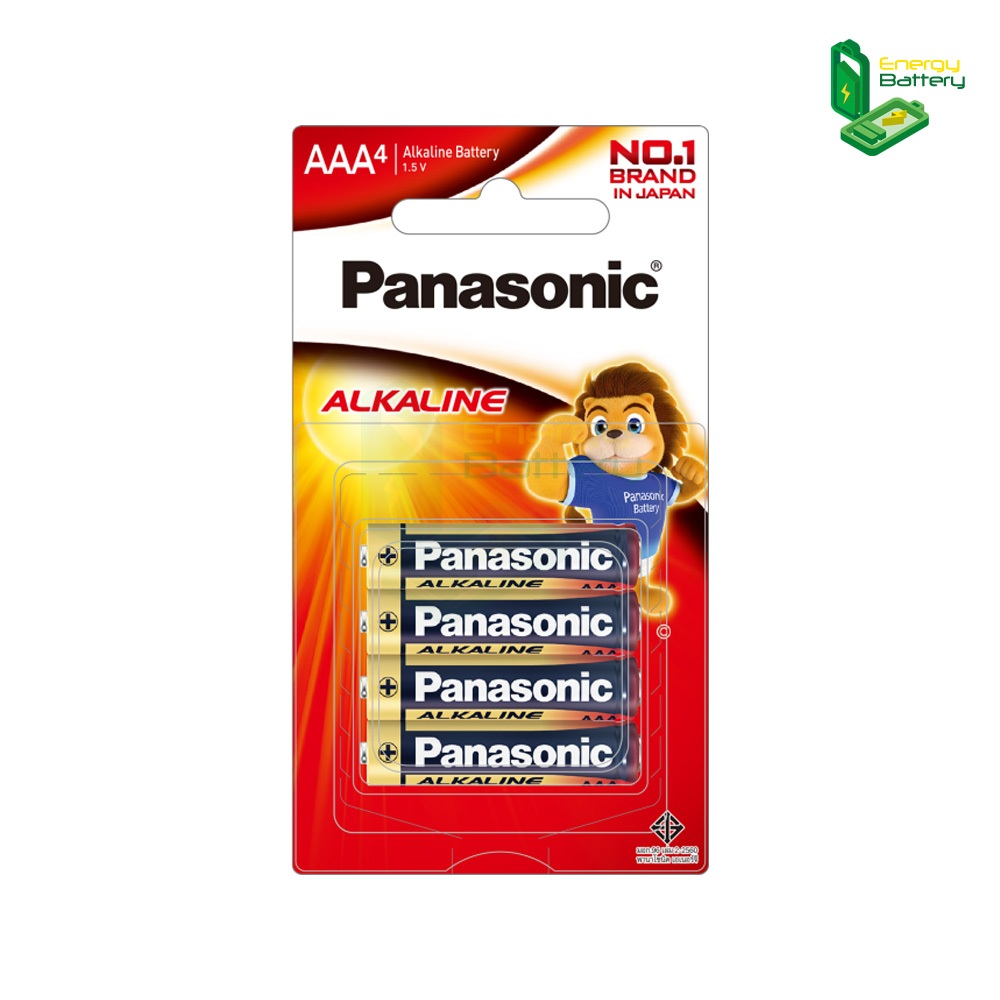 Panasonic Alkaline AAA 1.5V LR03T/4B 1แพ็ค 4ก้อน ถ่านอัลคาไลน์