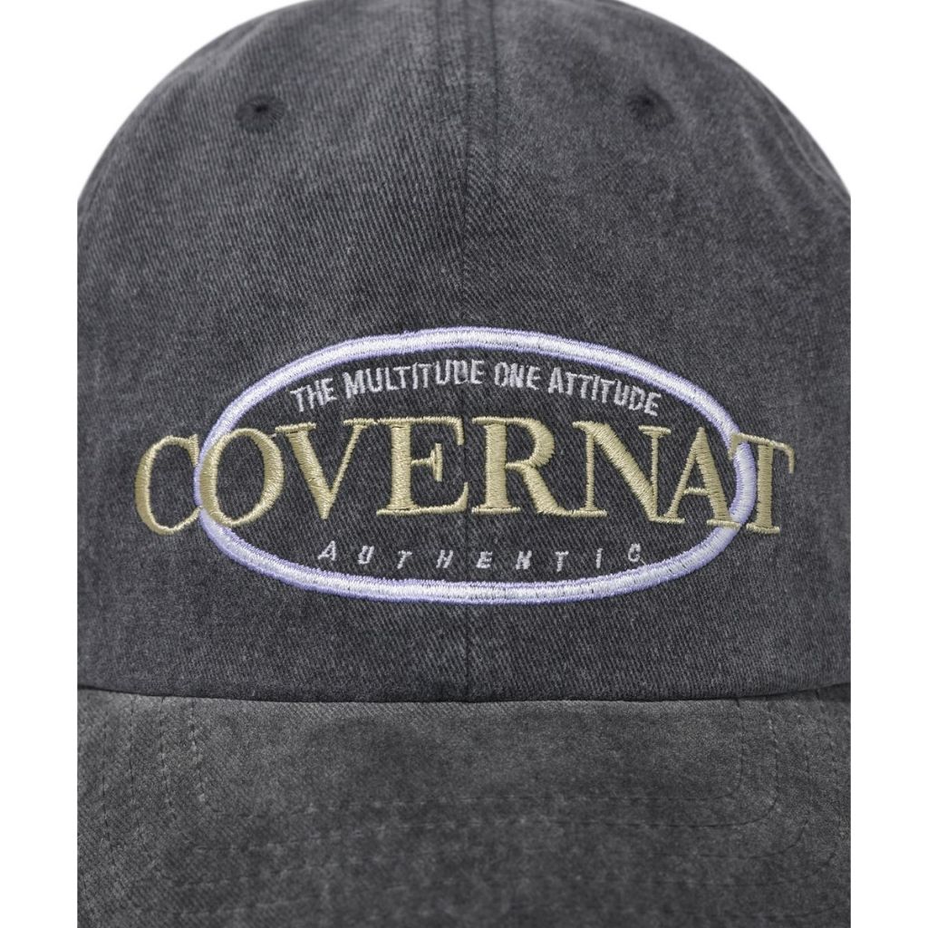 COVERNAT قبعة كاب Vintage Logo — رمادي — صورة 4