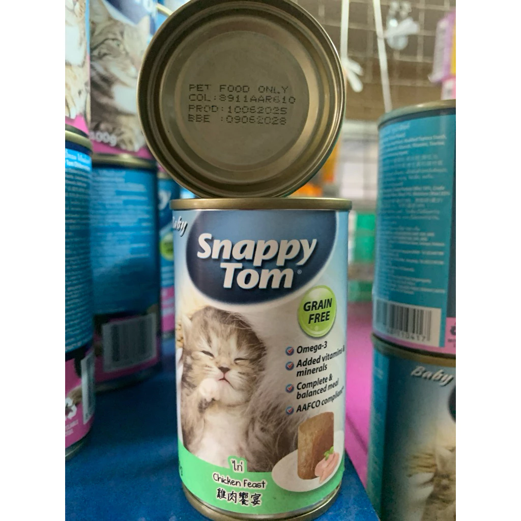 อาหารลูกแมว แบบกระป๋อง150กรัม สแนปปี้ทอม Snappy Tom❤️❤️มีหลายรสให้เลือก สินค้ามาส่งใหม่ทุกสัปดาห์ thumbnail 4