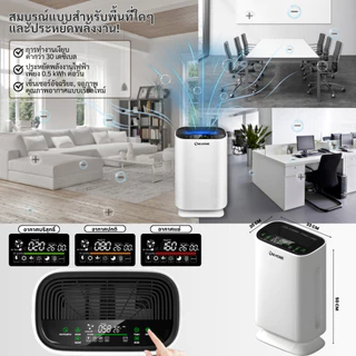 ONEHOME Air Purifier เครื่องฟอกอากาศ ฟอกอากาศ HEPAฆ่าเชื้อและกำจัดควันบุหรี่มือสองและดูดซับสารก่อภูมิแพ้PM2.5 เครื่องฟอก